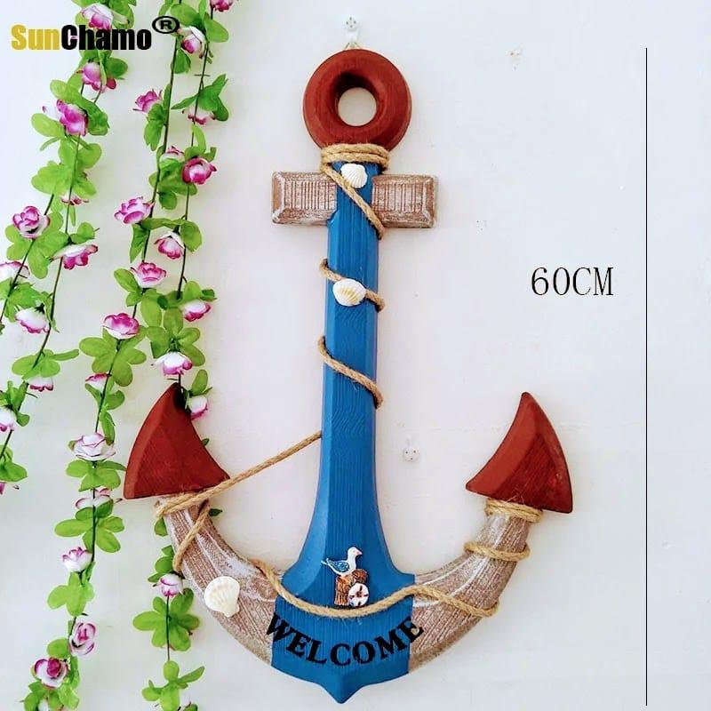 Ancla marina de madera para decoracion 60 CM