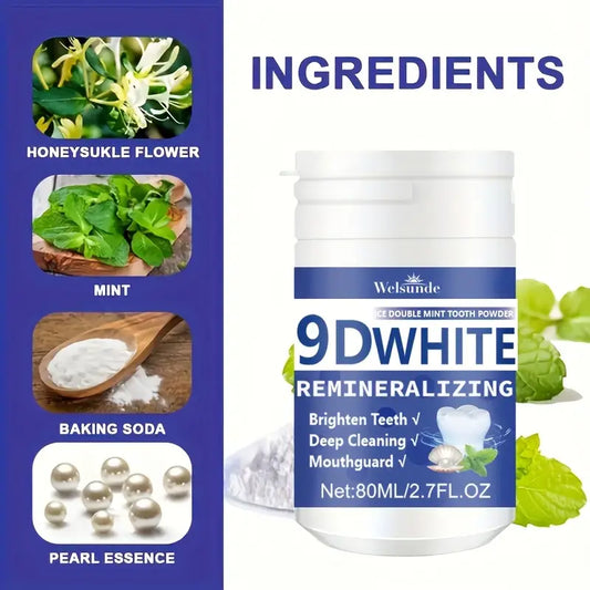 Blanqueador y remineralizante dental en polvo | Welsunde 9D White Remineralizing