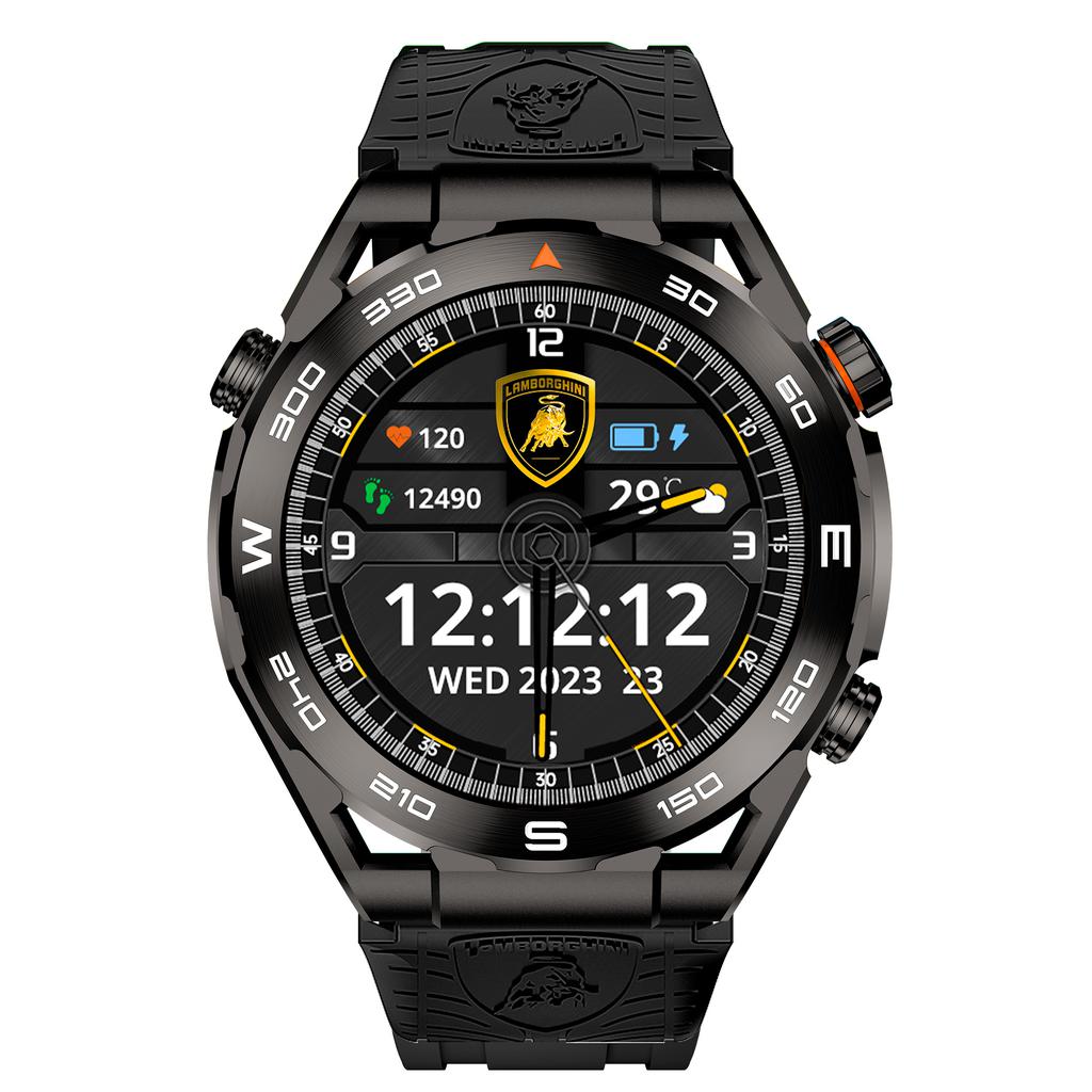 Reloj inteligente Lamborghini Aventador V12 GT Nero | Smartwatch premium en República Dominicana