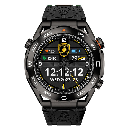 Reloj inteligente Lamborghini Aventador V12 GT Nero | Smartwatch premium en República Dominicana