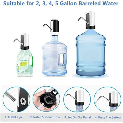 ispensador de Agua Eléctrico Portátil – Compatible con Botellones de 2 a 5 Galones