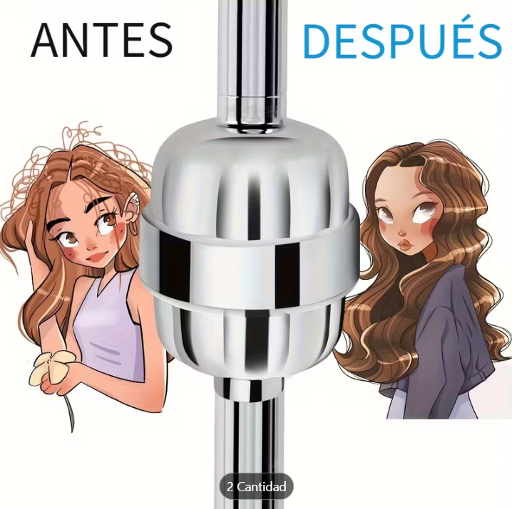 Filtro / Purificador de Ducha 20 Etapas con Vitamina C para Agua Dura – Ideal para Piel y Cabello