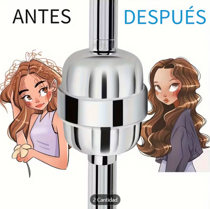 Filtro / Purificador de Ducha 20 Etapas con Vitamina C para Agua Dura – Ideal para Piel y Cabello