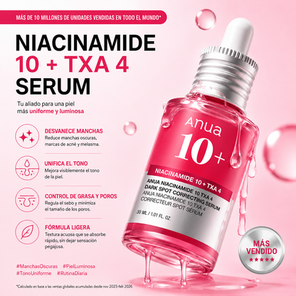Anua Sérum Antimanchas Niacinamida 10% + Ácido Tranexámico 4% — 30 ml