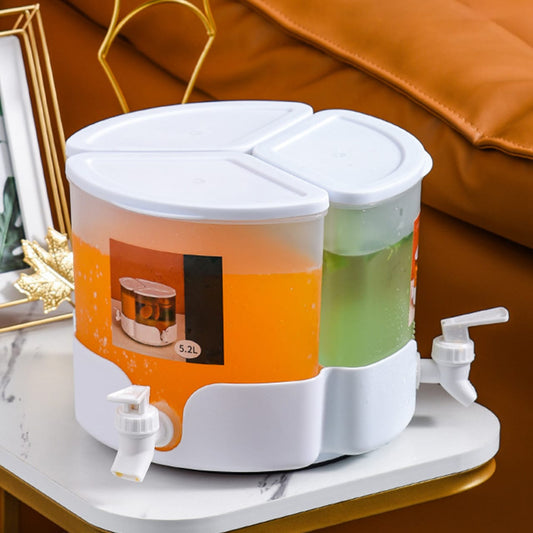 Dispensador de bebidas para agua, jugos, cocteles etc. 3 divisiones, 5.2 L