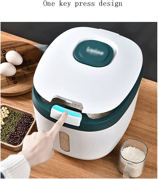 Envases de almacenamiento para el arroz de 10 y 5 libras.
