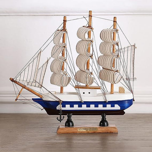 Barco velero de madera  30 cm