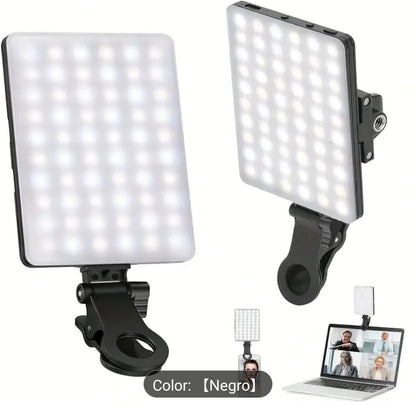 Luz led selfie recargable para celular, camara y laptop