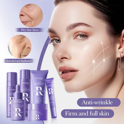 Set Facial Antiarrugas con Retinol y Ácido Hialurónico – Rutina Completa 6 Piezas