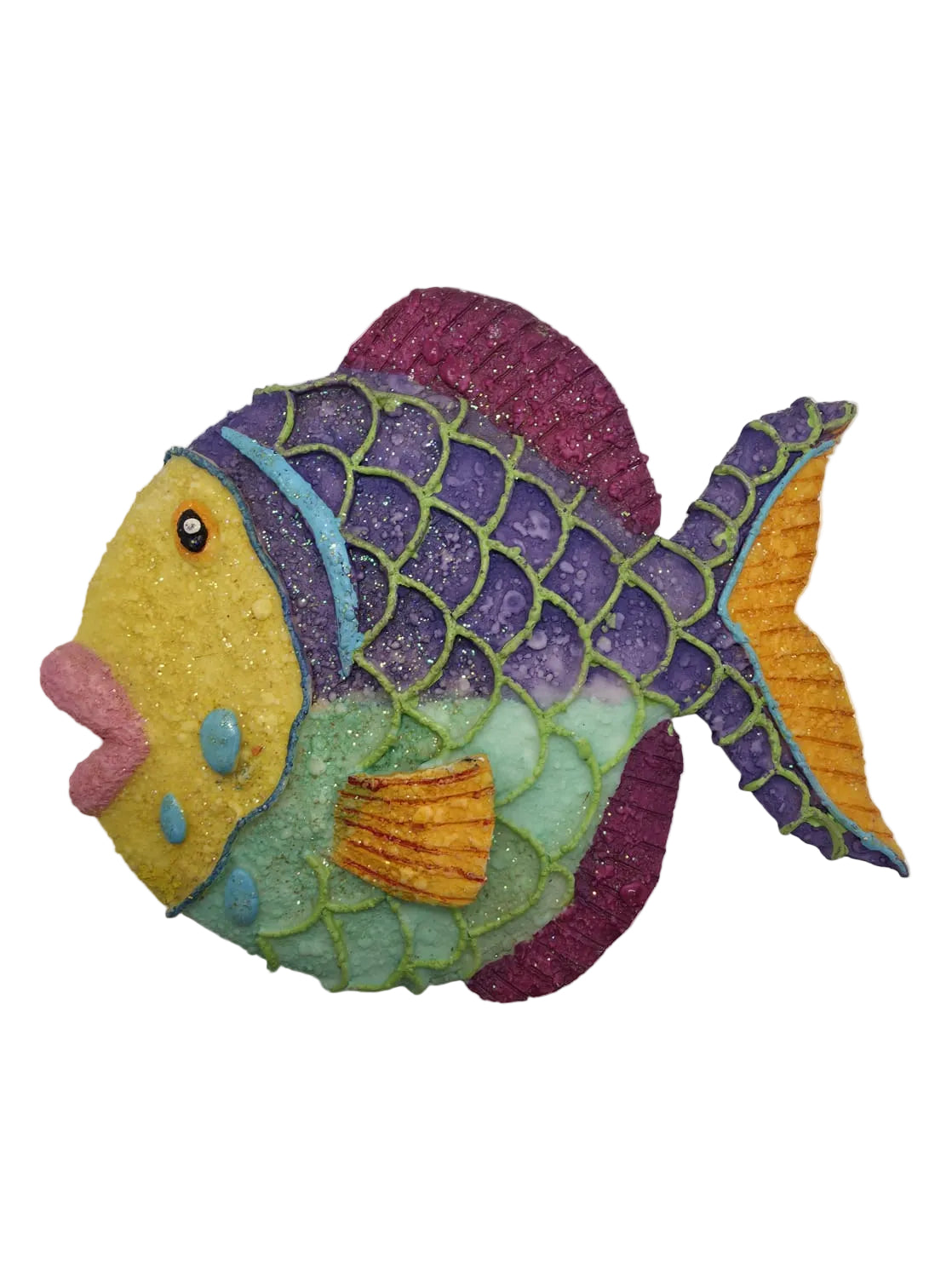 Trio de esculturas marina multicolor en cerámica