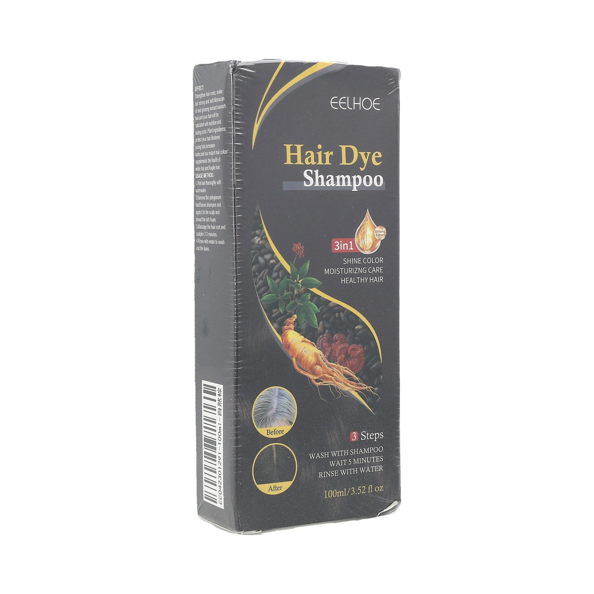 Shampoo Hair Dye 3in1 100ml / 3.52 oz.