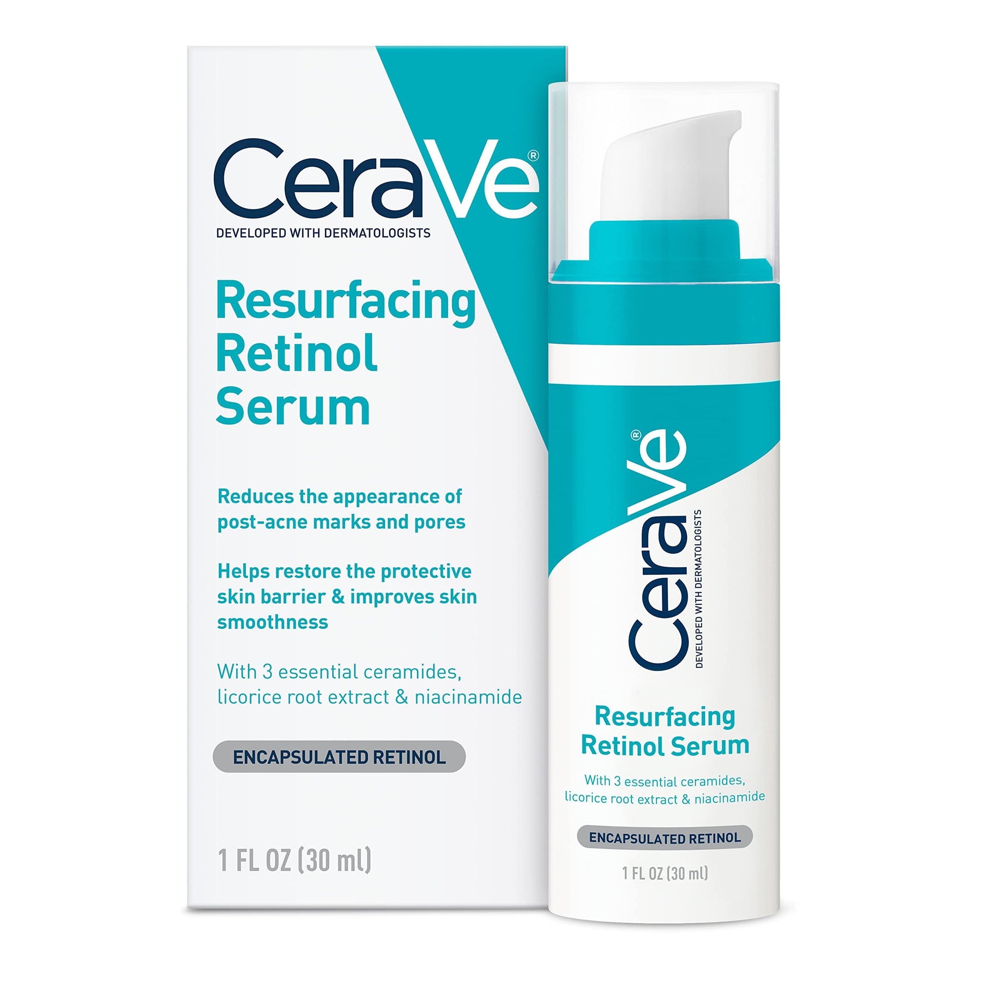 Suero de retinol renovador para marcas post-acné.