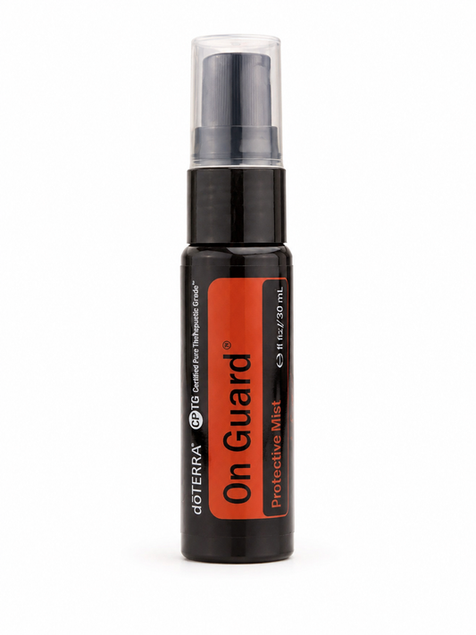 Spray protector de aceites esenciales para uso diario en presentación de 30 ml.